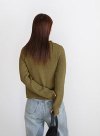 ポロカーディガンニットセット