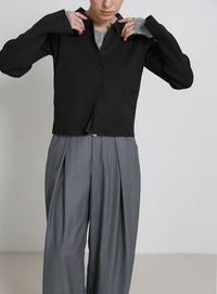 スポンディッシュポロニットカーディガン