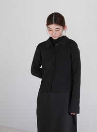 スポンディッシュポロニットカーディガン