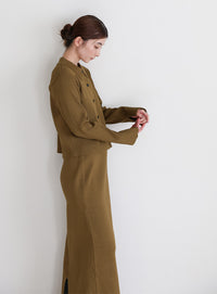 スポンディッシュポロニットカーディガン