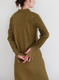 スポンディッシュポロニットカーディガン