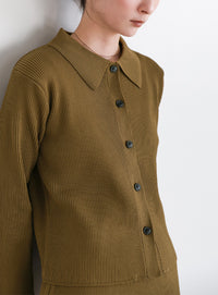 スポンディッシュポロニットカーディガン