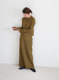 スポンディッシュポロニットカーディガン