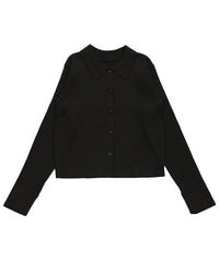 スポンディッシュポロニットカーディガン