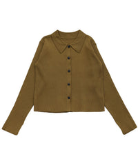 スポンディッシュポロニットカーディガン