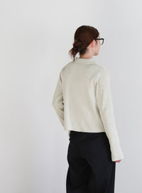 スポンディッシュポロニットカーディガン