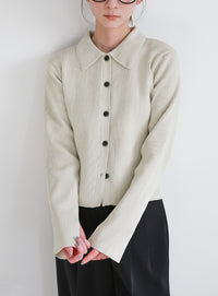 スポンディッシュポロニットカーディガン