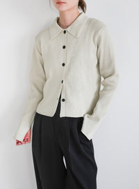 スポンディッシュポロニットカーディガン