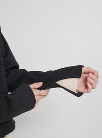 スポンディッシュポロニットカーディガン