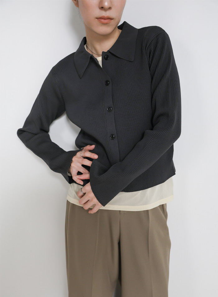 moka☆マチャット☆アモッサカーディガン☆ブラック スポンディッシュポロニットカーディガン – SELECT MOCA