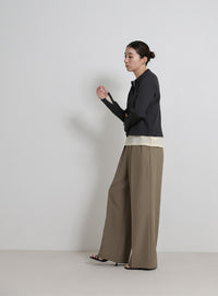 スポンディッシュポロニットカーディガン