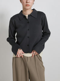 スポンディッシュポロニットカーディガン