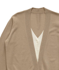 【Et】Layered Knit Cardigan