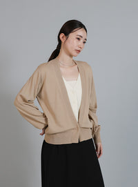 【Et】Layered Knit Cardigan