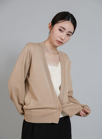 【Et】Layered Knit Cardigan