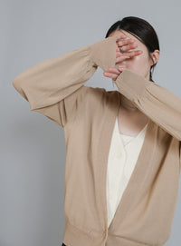 【Et】Layered Knit Cardigan
