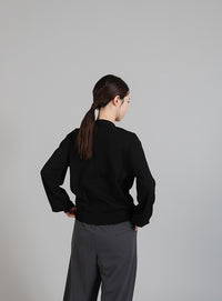 【Et】Layered Knit Cardigan