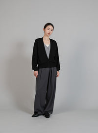 【Et】Layered Knit Cardigan