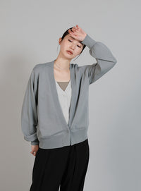 【Et】Layered Knit Cardigan