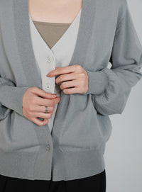 【Et】Layered Knit Cardigan