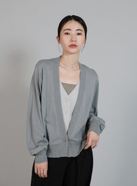 【Et】Layered Knit Cardigan