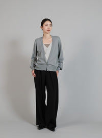 【Et】Layered Knit Cardigan