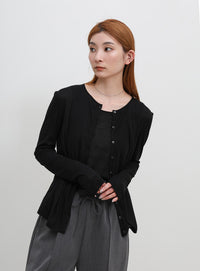 レイヤードライクシアーカーディガン