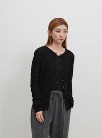 レイヤードライクシアーカーディガン