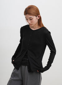 レイヤードライクシアーカーディガン