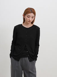 レイヤードライクシアーカーディガン