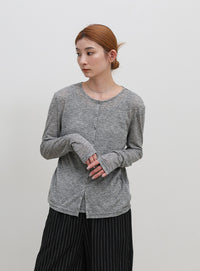 レイヤードライクシアーカーディガン