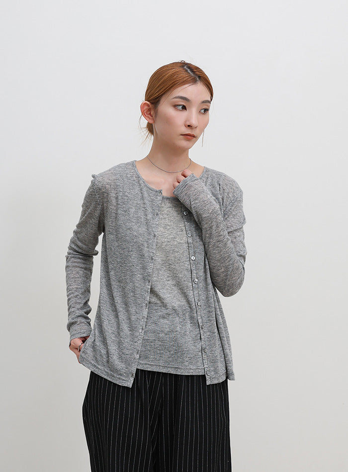 レイヤードライクシアーカーディガン – SELECT MOCA