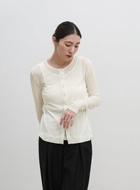 レイヤードライクシアーカーディガン