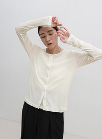 レイヤードライクシアーカーディガン