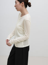 レイヤードライクシアーカーディガン