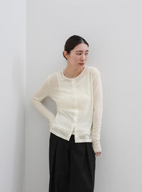 レイヤードライクシアーカーディガン