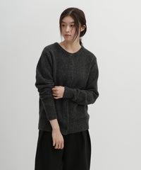 ストール付きモヘアライクニットカーディガン