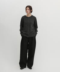 ストール付きモヘアライクニットカーディガン