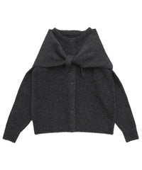ストール付きモヘアライクニットカーディガン