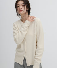 ストール付きモヘアライクニットカーディガン