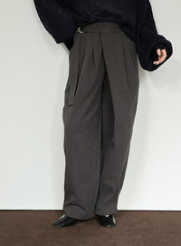 【Et】Wrap-Belt Chino Pants
