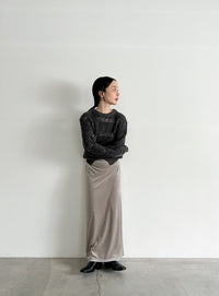 センタースリット透かし編みニット【by SON】