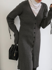 2WAYスリーブリブロングカーディガン【SALE】