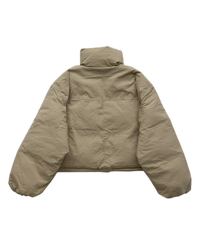 チェックスタンドカラーショートダウン