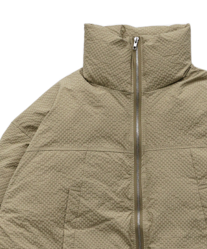 チェックスタンドカラーショートダウン