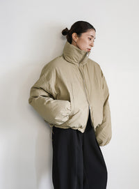 チェックスタンドカラーショートダウン