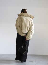 チェックスタンドカラーショートダウン