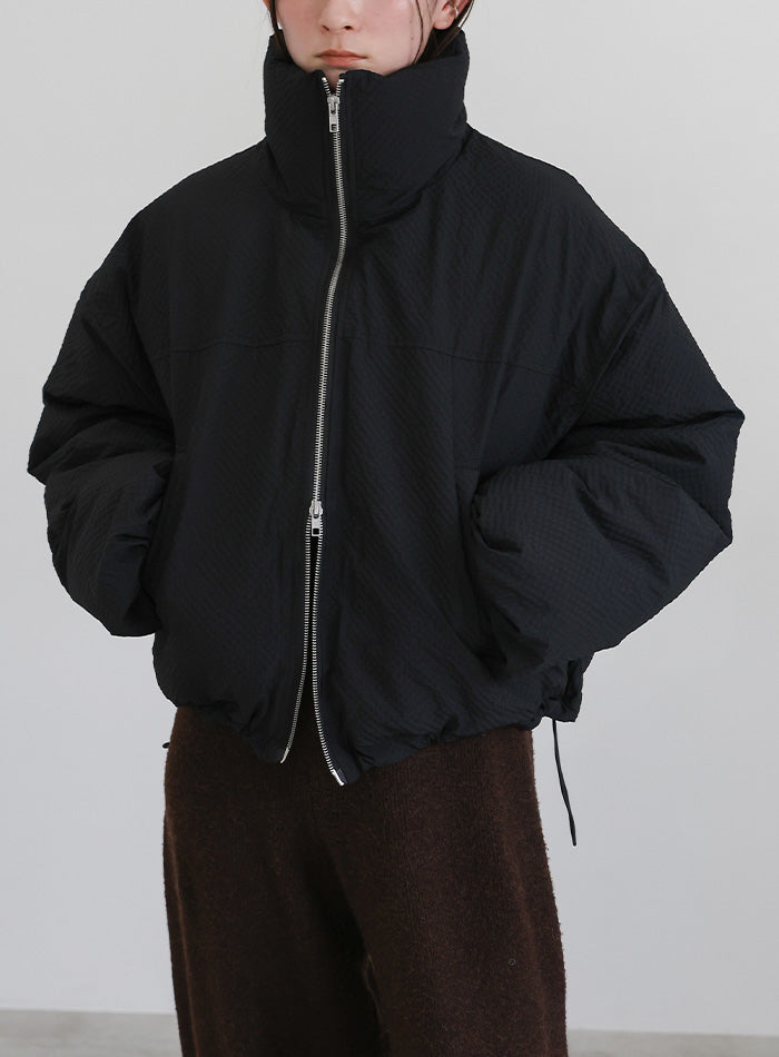 チェックスタンドカラーショートダウン