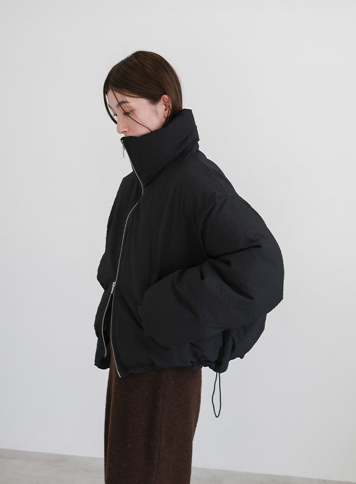 チェックスタンドカラーショートダウン