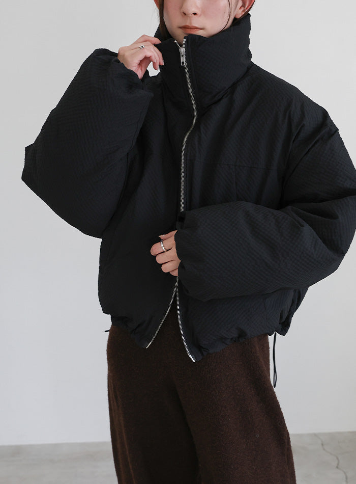 チェックスタンドカラーショートダウン